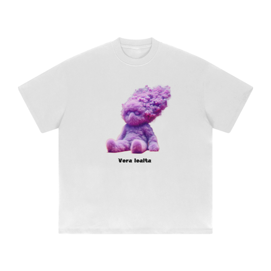 White Fading Animal (Purple) Oversized T-Shirt